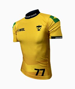 Camisa Lycra WSL Filipe Toledo 77 Amarela 2023