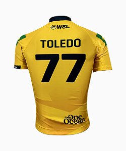 Camiseta Lycra WSL Filipe Toledo 77 Amarela