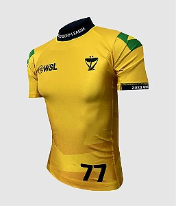 T-Shirt Lycra WSL Filipe Toledo 77 Amarela