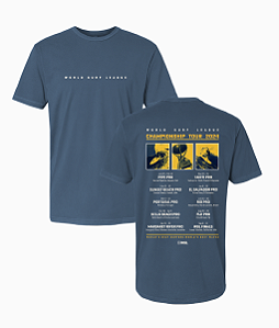 T-Shirt Championship Tour Mundial 2024 WSL Azul Estonada
