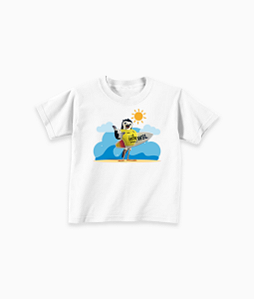 T-Shirt Mascote WSL Saqua Infantil Branca
