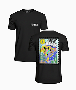 T-Shirt Poster Circuito Banco do Brasil de Surf Preta