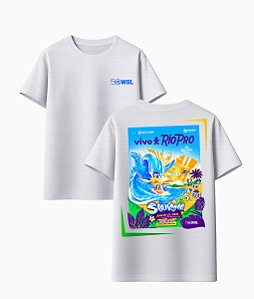 Camiseta WSL Saquarema Vivo Rio Pro 2026 Branca