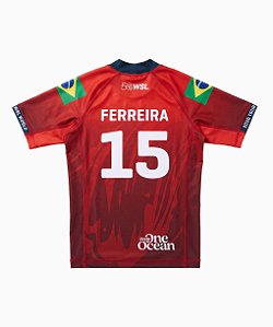 Camisa Lycra WSL Italo Ferreira 15 Vermelha