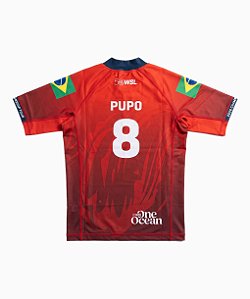 Camisa Lycra WSL Samuel Pupo 8 Vermelha
