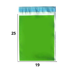 Envelope Segurança 19x25cm Saco Plástico Verde