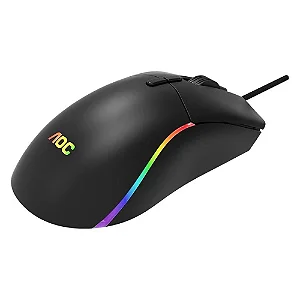 Mouse Gamer AOC GM310, RGB, 12400 DPI, 7 Botões, Preto - GM310B/FG