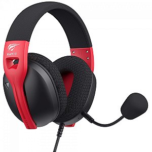 Headset Gamer Havit Fuxi-h5 3.5mm Driver 50mm Preto/vermelho