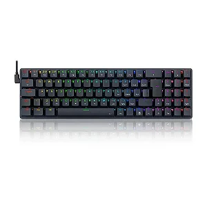 Teclado Mecanico Gamer Redragon,Ashe RGB, Switch Brown,Preto - K626-kb-b