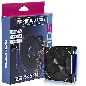 Fan Gamer Round5 Nordwind Reverse Argb Preto 120mm Pwm