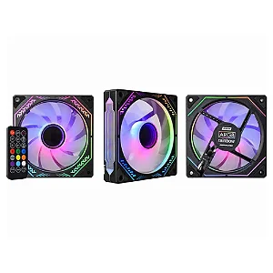 Kit com 3 Fans Gaming Master Infinite Space