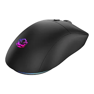 Mouse Sem Fio Gamer PCYes Basaran Stealth Black Vulcan, 10000Dpi, 1000Hz, 6 Botões, RGB - PMGBRSTBV