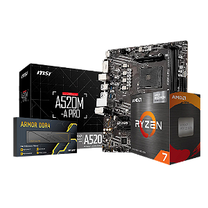 KIT UPGRADE - Ryzen 7 5700G, MSI A520M-A PRO e Hiksemi 16GB