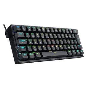 Teclado Mecânico Gamer Redragon Fizz Pro, Sem Fio, Wireless, RGB, Switch Blue, ABNT2, Black, K616-RGB-B (PT-BLUE)