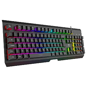 Teclado Gamer T-dagger Nova RGB, Membrana, Full Size, USB, ABNT2, Preto - T-TGK110 PT