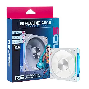 Fan Round5 Nordwind Reverse 120mm Pwm ARGB Branco