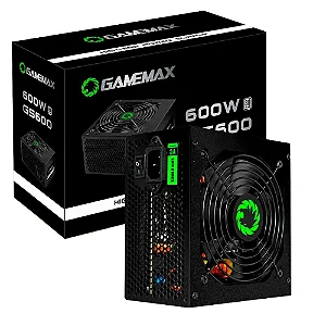 Fonte Gamemax 600W 80Plus PFC ATivo