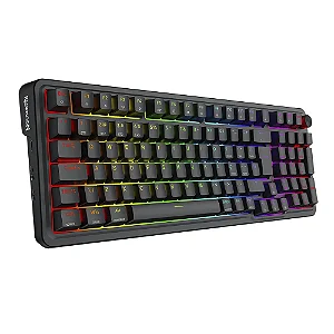 Teclado Mecanico Gamer Eisa Pro RGB Wireless Switch Manbo Redragon Preto