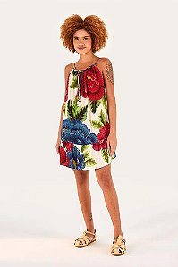 FARM VESTIDO CURTO DINAMARCA FLORAL