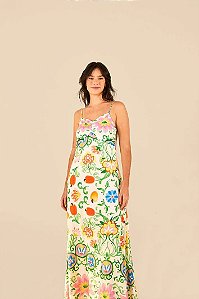 FARM VESTIDO CROPPED AQUARELA TROPICAL