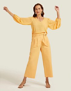 SHOULDER BLUSA AMPLA FRANZIDO MANGA