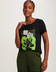 SHOULDER T-SHIRT CARTAZ FLORAL