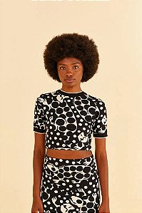 FARM BLUSA RETILINEA ONCA POA