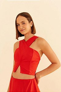 FARM TOP TRANSPASSE VERMELHO