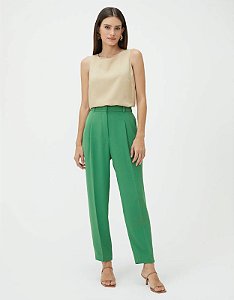 SHOULDER CALCA SLIM ALFAITADA VERDE FOLHA