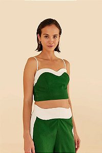 FARM TOP ONDA BICOLOR VERDE
