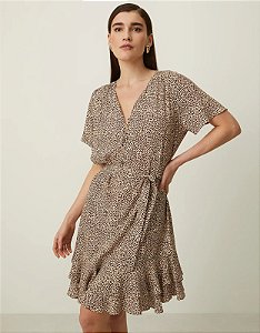 SHOULDER VESTIDO ONÇA PELE PEQUENA