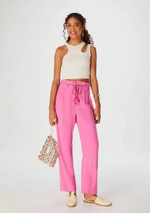 HERING BLUSA CROPPED FEMININA DECOTE ASSIMÉTRICO EM RIBANA