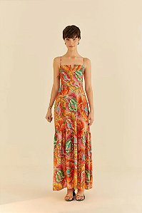 FARM VESTIDO LONGO PRIMAVERA ARTESANAL
