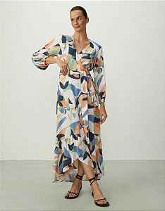 SHOULDER VESTIDO TRANSPASSE LITORAL COLOR