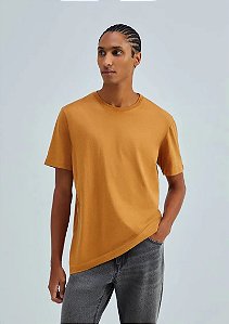 HERING CAMISETA BÁSICA UNISSEX MANGA CURTA WORLD - MARROM
