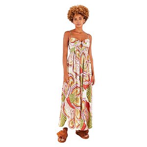 FARM VESTIDO CROPPED FLOR DO MAR