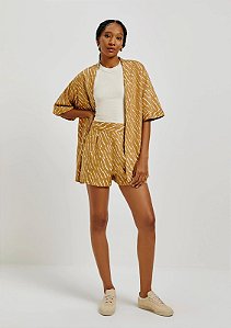 HERING SHORTS FEMININO ESTAMPADO COM PREGAS