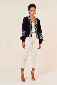 MYPLACE CALÇA CIGARRETE DE ALFAIATARIA -PEROLA