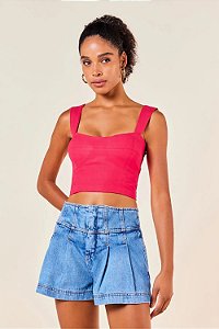 MYPLACE CROPPED LINHO ALÇA LARGA -MAGENTA