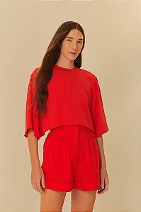 FARM T-SHIRT BÁSICA VERMELHO ESPETACULO
