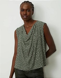 SHOULDER BLUSA RETA POÁ MILITAR