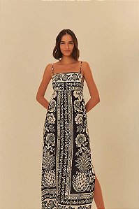 FARM VESTIDO LONGO JARDIM ROMANCE