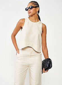 COLCCI BLUSA COMFY COM BARRA ASSIMÉTRICA