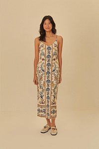 FARM VESTIDO MIDI ESTAMPADO LEVEZA ROMANTICA