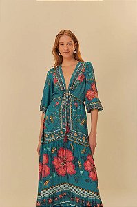 FARM VESTIDO CROPPED ESTAMPADO AMARAL