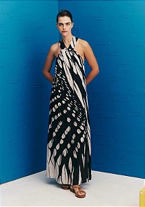 CACAY VESTIDO AMARRAÇÃO ESTAMPADO COLOMBIANA