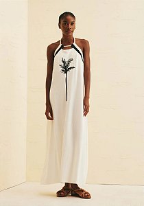 CACAY VESTIDO LONGO SILK COQUEIRO