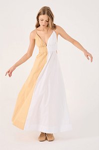 DRESS TO VESTIDO ALGODÃO CROPPED BICOLOR