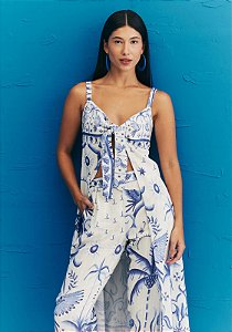 CACAY VESTE NÓ BUSTO ESTAMPADA NORONHA