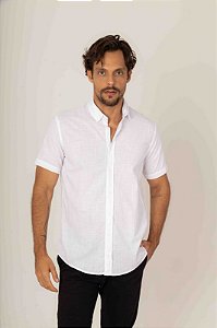 LEHUA CAMISARIA MANGA CURTA CLASSICA - BRANCO